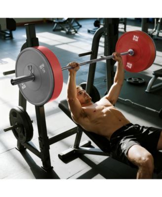 6FT Barbell Bar 2-Inch Olympic Weight Bar Chrome Knurled Grip 500 LB Capacity