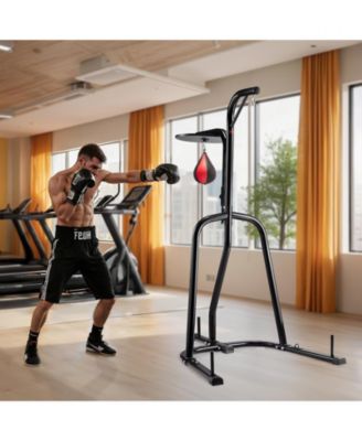 SUGFIT Punching Bag Stand 2-in-1 Heavy Duty Speed Bag and Bag Stand Holds 140 LB