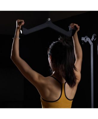 SUGFIT LAT Pulldown Bar Set 5-Piece Cable Row T-Bar V-Bar Attachments Rubber Grip