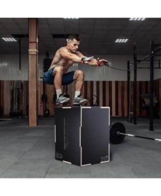 SUGFIT 3-in-1 Plyo Jump Box 30/24/20" Wooden Agility Training Box