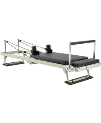 Foldable Pilates Reformer Home Gym Workout Machine with Dual Resistance 400 LB