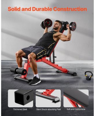 Heavy Duty Weight Bench 1200 LB Capacity Adjustable Foldable Home Gym Bench