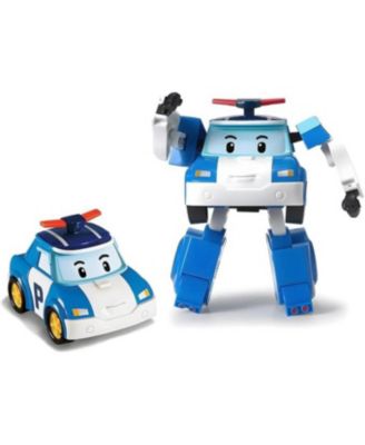 4" Transforming Robot Police Car - Poli | Emergency Rescue Vehicle Action Figures | Kids Educational Pretend Play Toy