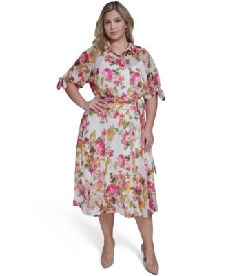 Plus Size Collared Shirt Dress