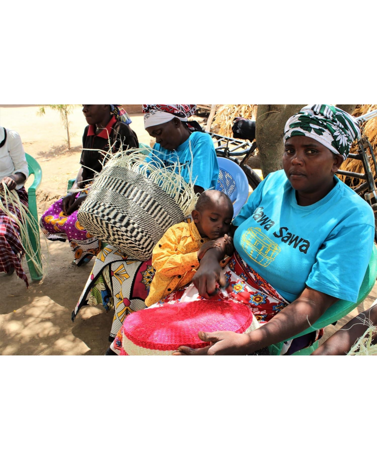 Handmade Sisal Balance Basket Handwoven Tote Bag with Leather Handles