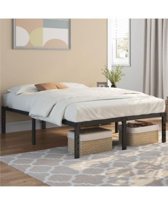 Metal Platform Bed Frame with Heavy Duty Steel Slat Support / Non-slip Mattress Foundation / No Box Spring Needed