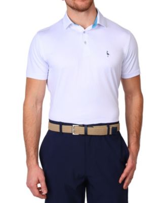 Men's Solid Melange Performance Polo