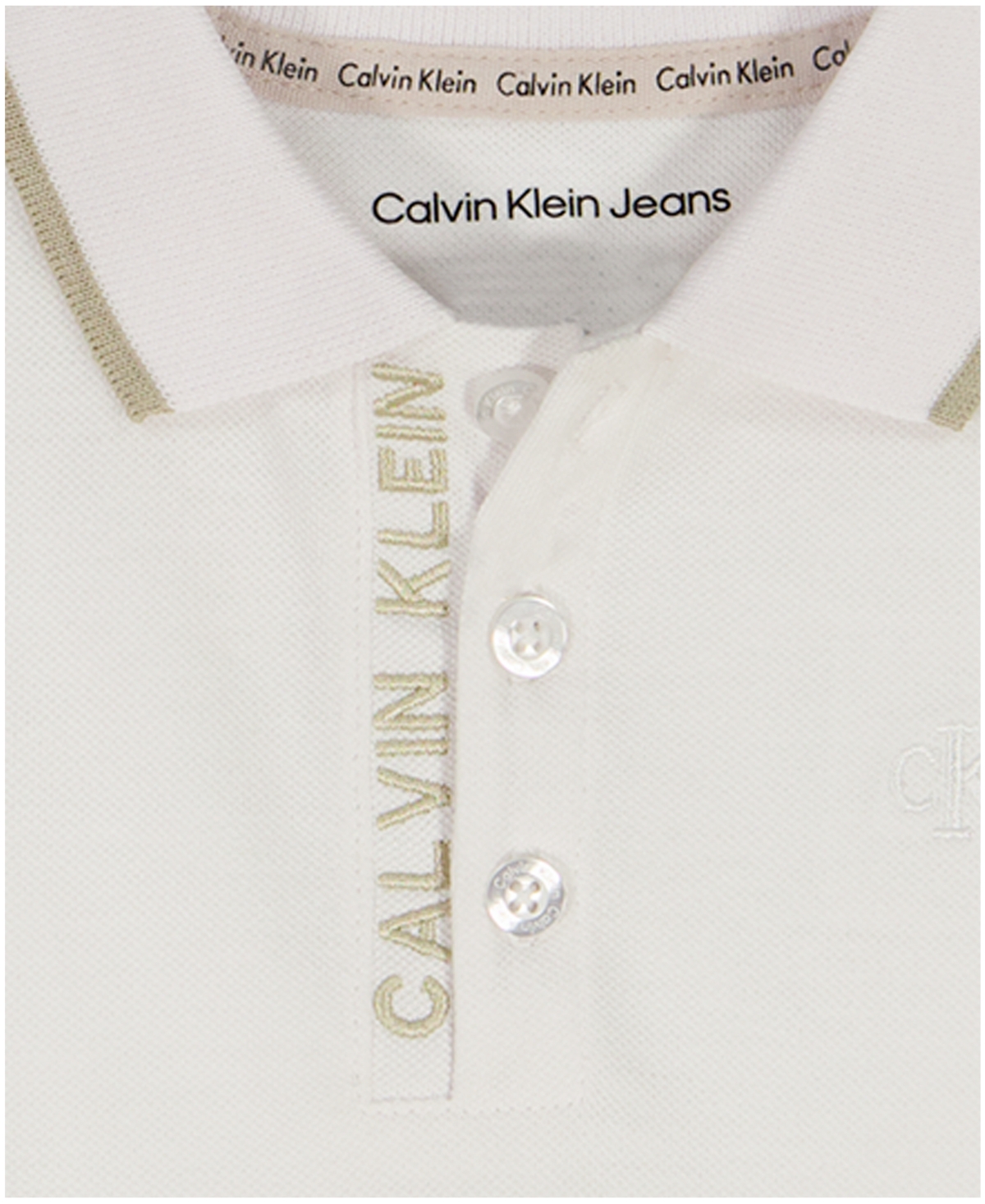 Calvin Klein Boys' Toddler 2T-4T Logo Polo Shirt and Twill Shorts, 2-Piece Set