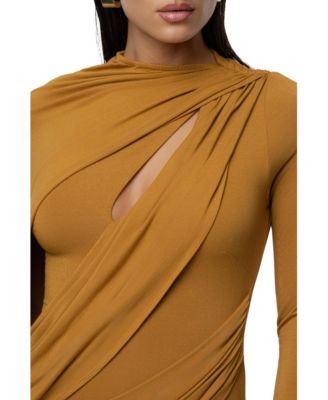 Women's Draped Elegance Cape Dress