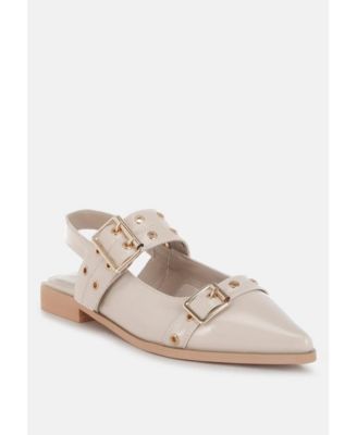 Womens Betula Eyelets & Buckle Detail Flats