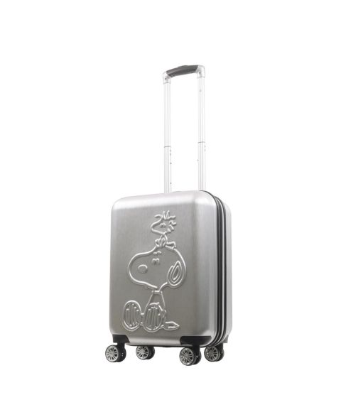 Чемодан FUL Embossed Molded Medium Hardside Carry-On Spinner, цвет: Серебряный