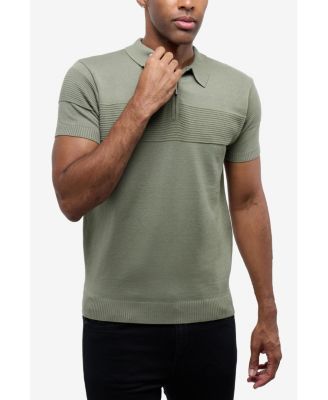 Men's SPRING + MERCER Ottoman Texture Short Sleeves Polo Sweater