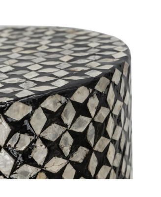 Modern Cylindrical Accent Stool Table Stylish Geometric Design