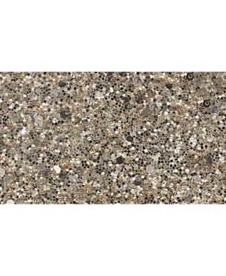 2-Drawer Nightstand with Faux Crystal Accents Bedside Table For Bedroom