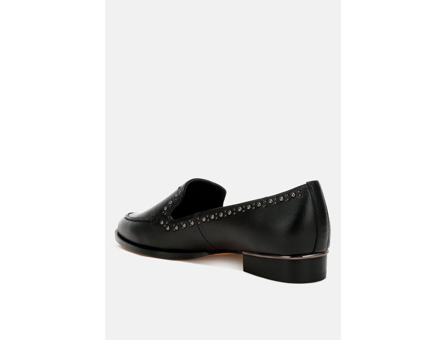 Женские туфли Rag & Co Wolferton Delicate Stud Detail Leather, цвет: Чёрный — фото 6