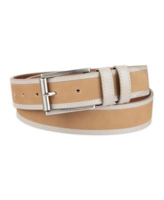 Men's Leather Inlay Casual Belt