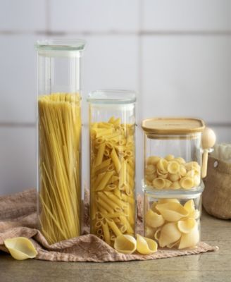 Rectangular All-Glass Canisters  Assorted, Set of 3