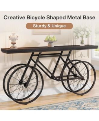 70.9-Inch Extra Long Console Table, Narrow Sofa Table, Modern Industrial Entryway Table Behind Couch Table