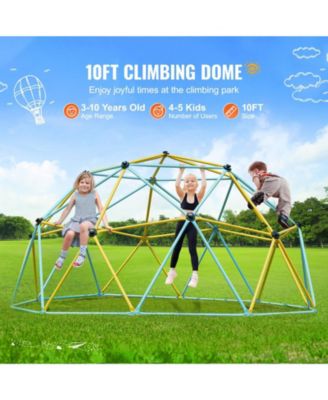 10FT Kids Climbing Dome Jungle Gym 750 LB Capacity