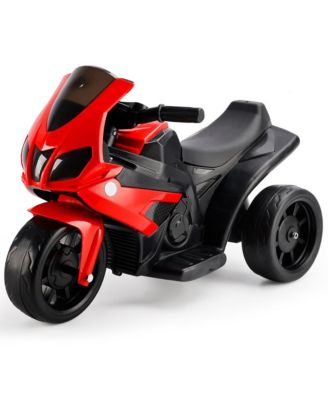 6V Kids 3-Wheel Ride-On Motorcycle with Parent Remote Control & LED Light