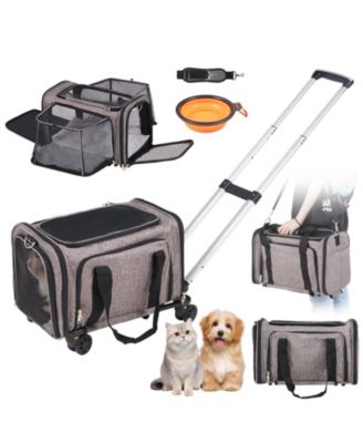Airline-Approved Rolling Pet Carrier, Holds up to 25 lbs., Gray