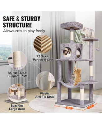 56.2" Multi-Level Cat Tree with Condo