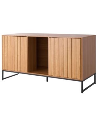 Large Wooden Litter Box Enclosure with Scratch Pad & Storage, 47.2"