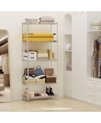 5-Tier 21 in W x 59 in H x 12 in D Height Adjustable Garage Wire Shelving Unit