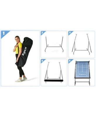 Racket Sports Indoor Outdoor Tennis Rebounder Net with Carry Bag, Blue