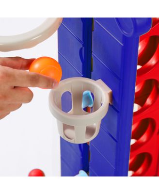 4-in-1 Giant Game Set with Jumbo Connect 4, Basketball, Ring Toss & Golf. Adjustable, portable fun for kids & adults