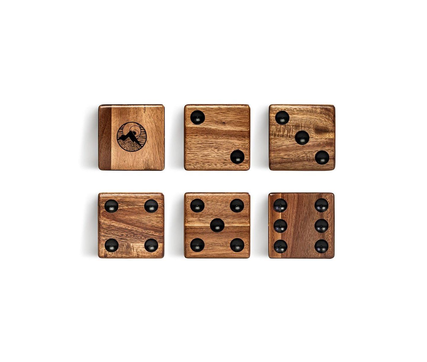 Детские игрушки Elakai Gambler Mountain Giant Wood Dice Set, 6-Piece, Ages 14+, цвет: Коричневый — фото 2
