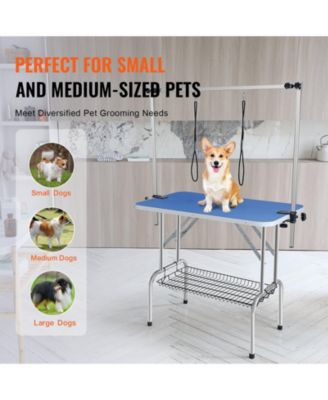 Foldable Pet Grooming Table with Double Arms, 36" x 24", Holds up to 330 lbs