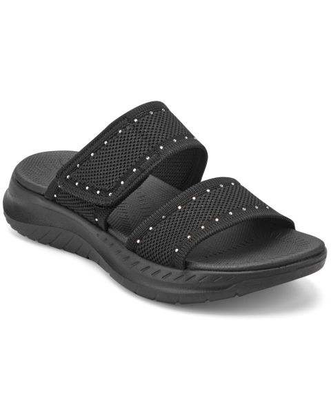 Женские сандалии Easy Spirit Daleyza Embellished Double Band Slip-On, цвет: Чёрный