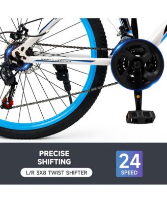 26-Inch 24-Speed Mountain Bike for Adults with Suspension Fork & Dual Disc Brakes, Ready for Adventure