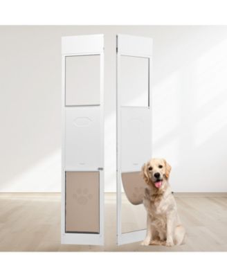 Aluminum Sliding Glass Pet Door Insert, Adjustable Height, Large