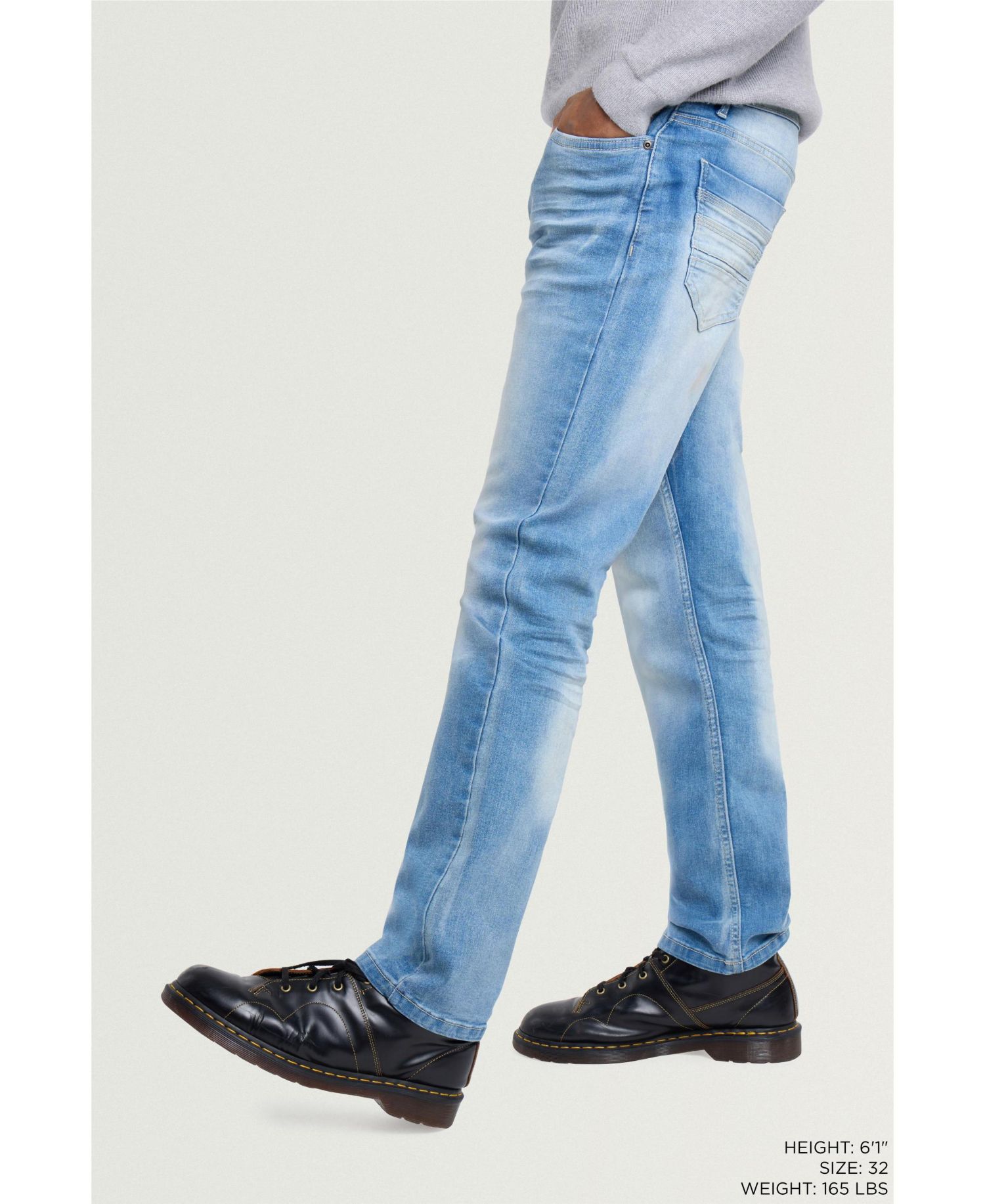 Men's Pieced Pockets Slim Fit Jeans