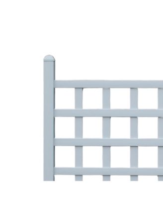 Dura-Trel Country Garden 35 x 66 Inch Vinyl Outdoor Garden Patio Trellis, White
