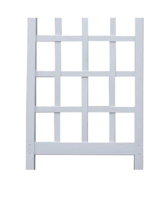 Dura-Trel Cambridge 28 x 75 Inch PVC Vinyl Outdoor Garden Patio Trellis, White