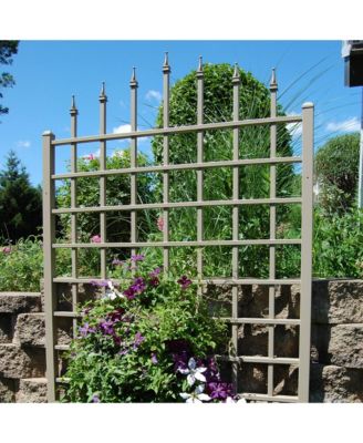 Dura-Trel Winchester 57 x 95 Inch PVC Vinyl Outdoor Garden Patio Trellis, Mocha