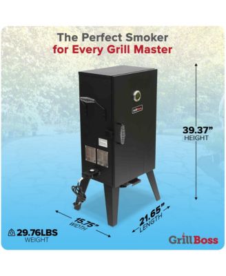 1500 Watt Electric Vertical Smoker with 531 Sq In Cooking Area, Black