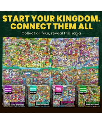 1000 Piece Puzzle for Adults with 223 Hidden Secrets & Audio Story – Blush Lotus Kingdom