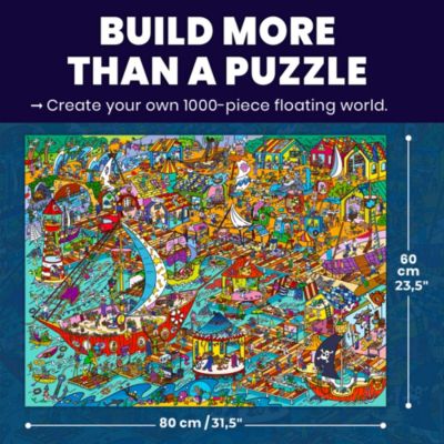 1000 Piece Puzzle for Adults with 223 Hidden Secrets & Audio Story – Blush Lotus Kingdom