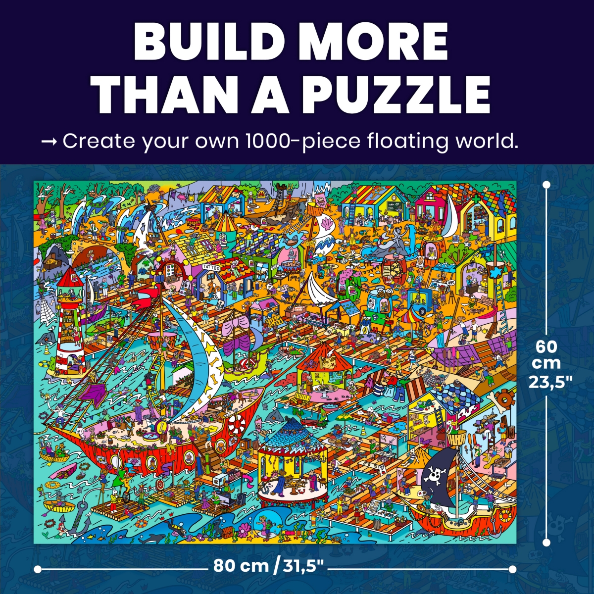 Quokka 1000 Piece Puzzle for Adults with 223 Hidden Secrets & Audio Story – Blush Lotus Kingdom