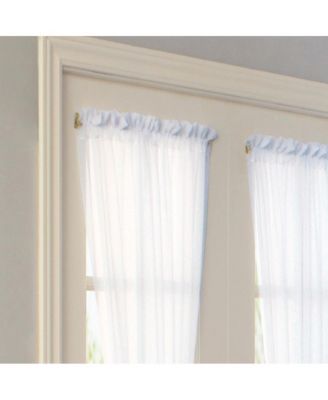 Rhapsody Lined Light Filtering Window Treatment for Doors Rod Pocket Curtain Door Panel 54" x 72" White