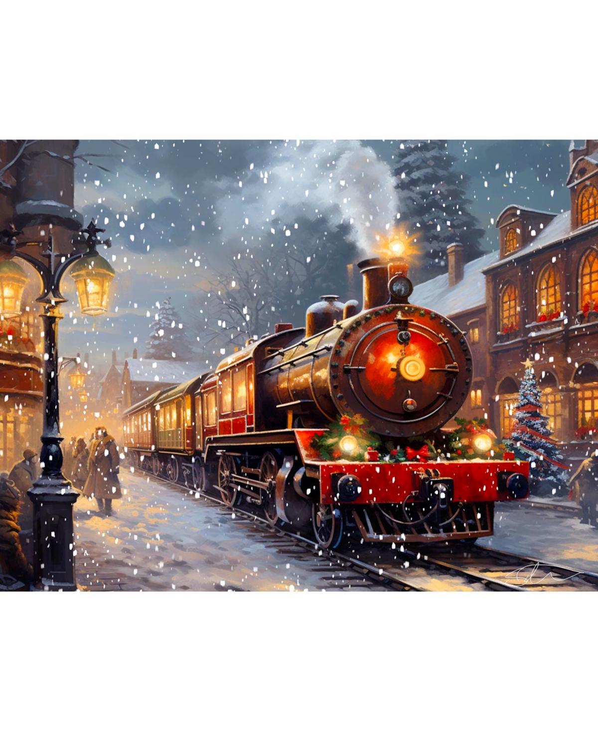 SunsOut Train Through the City 500 piece Jigsaw Puzzle for Adults