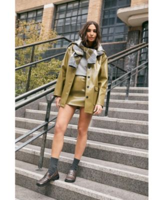 Women's Vinyl High Clean Longline Jacket