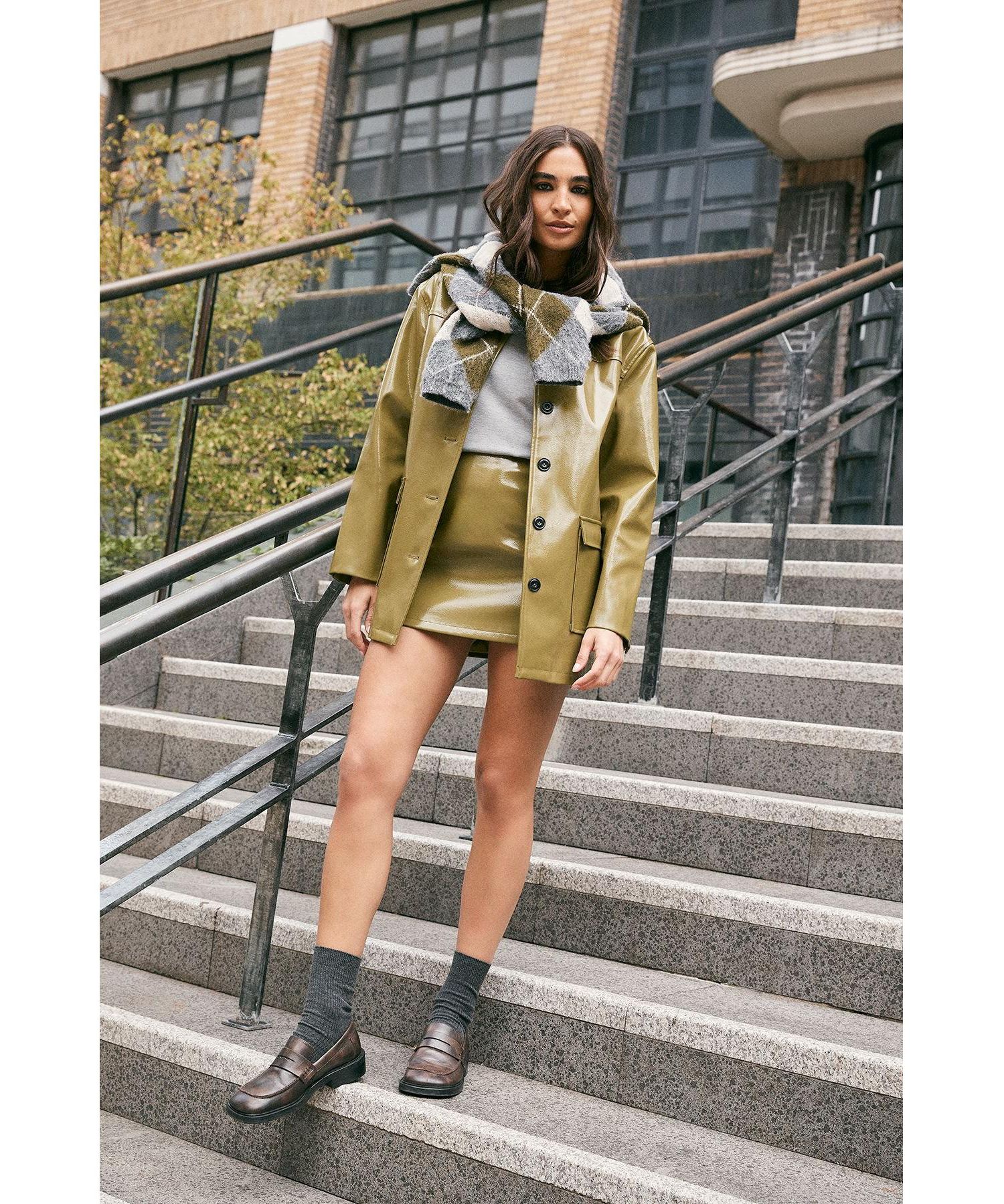 Women's Vinyl High Clean Longline Jacket