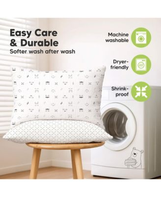 Toddler 2-Pack Lyra Muslin Pillowcases 13x18, Organic Cotton Muslin Pillow Case for Girls, Boys, Sleeping, Travel