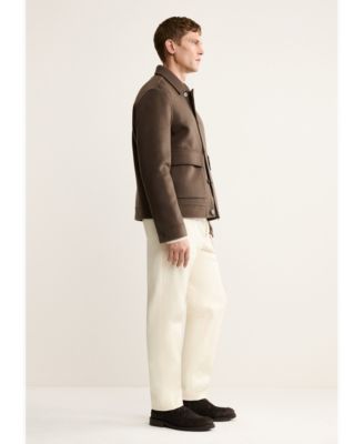 Men's Pockets Handmade Wool Jacket