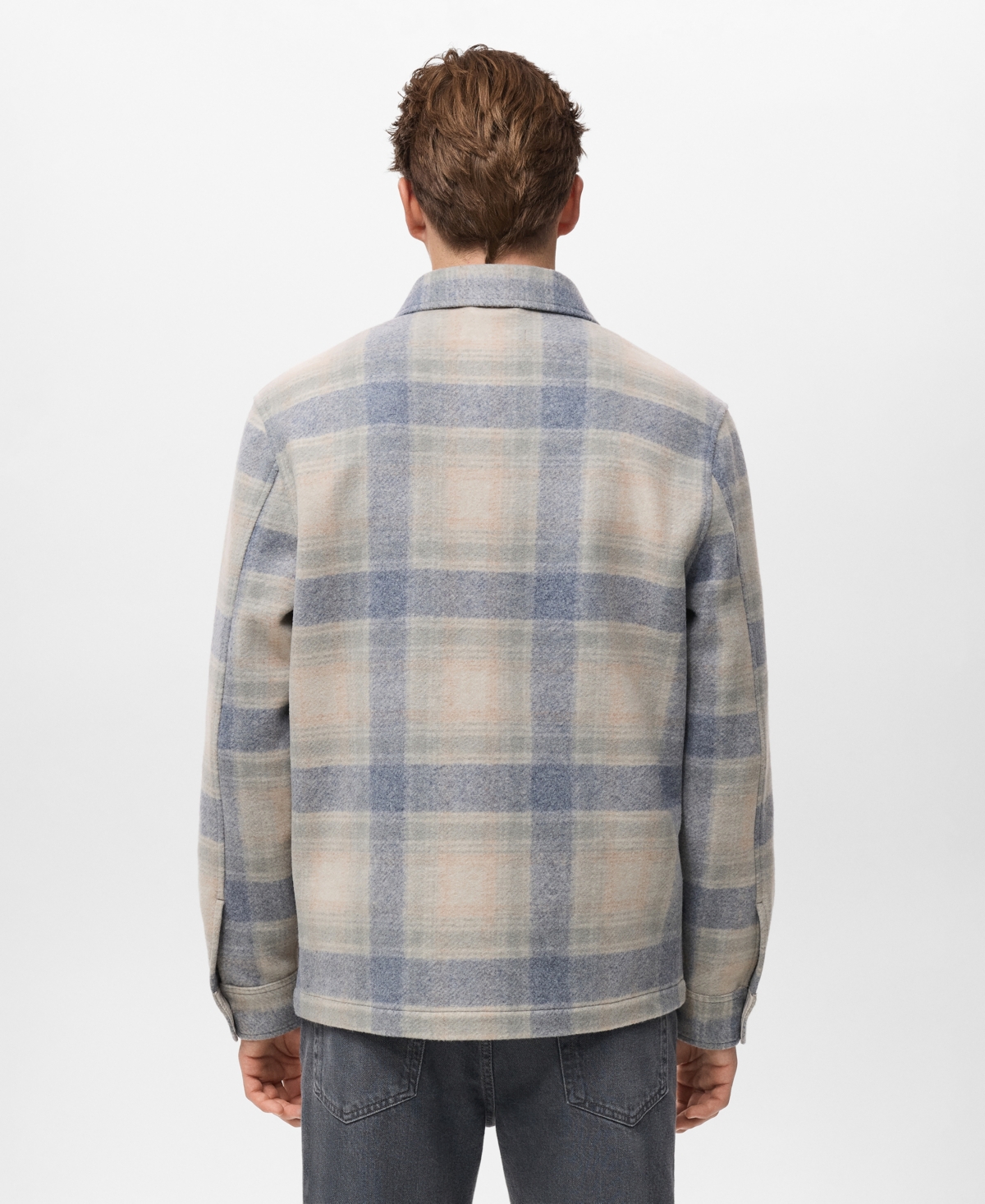 Mango Men's Check Flannel Overshirt